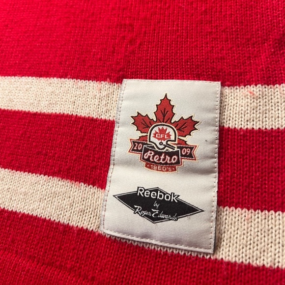 Reebok By Roger Edwards Calgary Stampeders Retro 60's Canadian Football Sweater - Picture 6 of 7